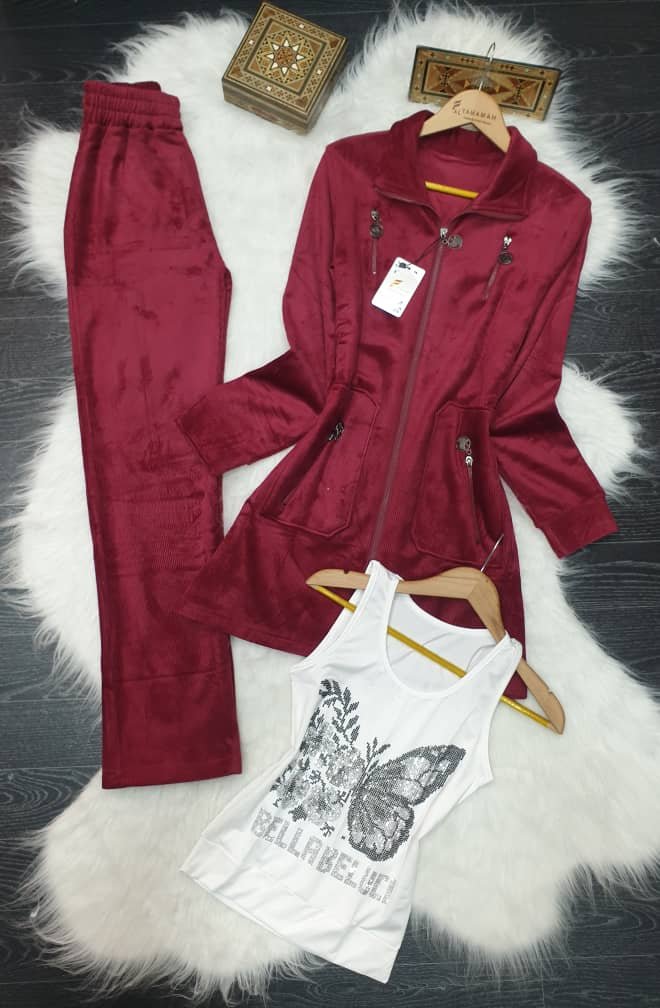 مخمل طويل ثلاثة قطع