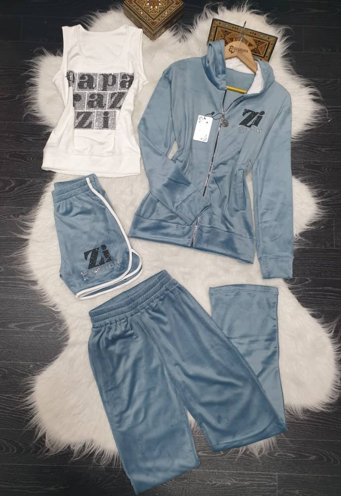 مخمل طويل أربع قطع